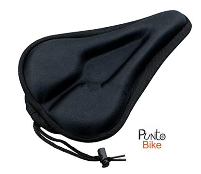 GLAMVILLA Funda de asiento de bicicleta de gel – Funda de asiento de  bicicleta cómoda acolchada para asiento de bicicleta estacionaria, funda de  cojín