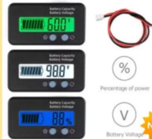 Indicador carga+ voltimetro (dc6-100v)
