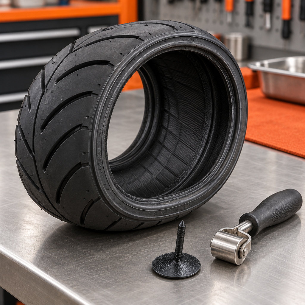 Parchado de llanta tubeless scooter