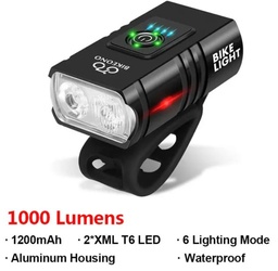 Luz delantera de 1000 lúmenes BIKEONO